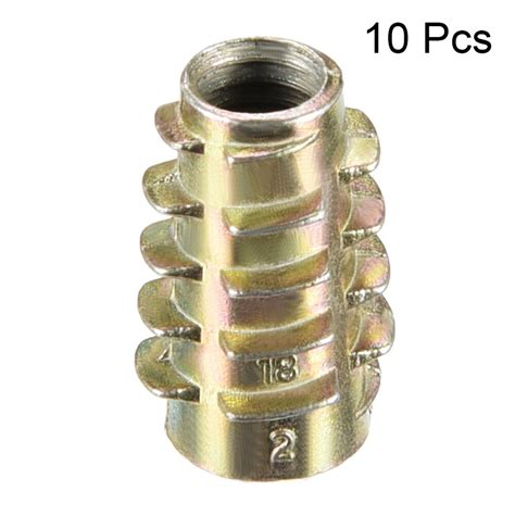 Uxcell 10pcs M6 M8 Length 18mm 25mm 15mm Zinc Alloy Hex Flush Wood