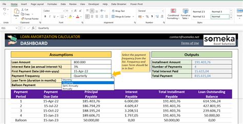 Excel Amortization Schedule Template | Simple Loan Calculator