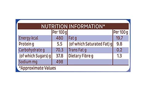 Oreo Nutrition Facts 100g | Besto Blog