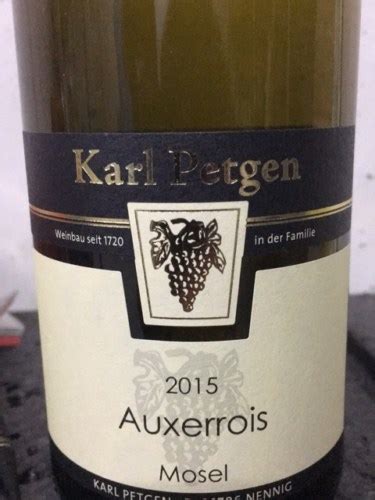 Karl Petgen Auxerrois Vivino