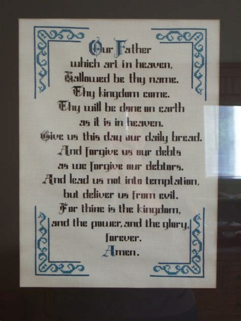 The Lord S Prayer Counted Cross Stitch Christian Cross Stitch