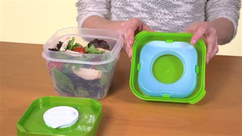 Fit And Fresh Salad Shaker Lunch Container Video Youtube