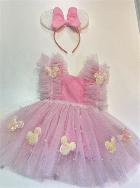 Vestido Minnie Rosa Brilhante Toda Encanto Fantasias Infantis E Beb S