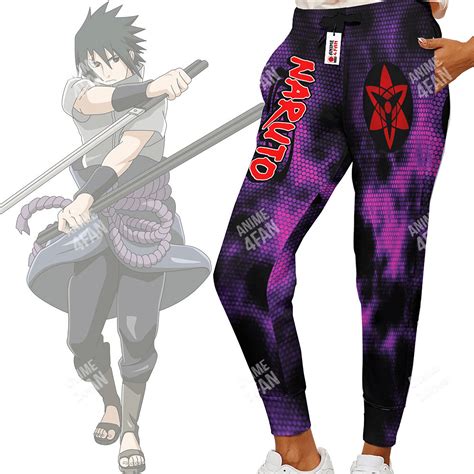 Sasuke Uchiha Eternal Mangekyo Sharingan Sweatpants Custom Anime Nrt