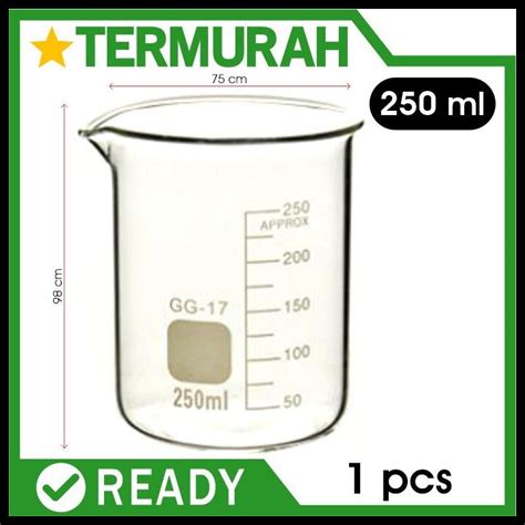 Jual Gelas Ukur Kaca Ml Measuring Kimia Glass Lab Beaker Takar