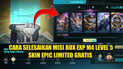 Cara Selesaikan Misi Box Exp M Level Skin Epic Limited Gratis Event