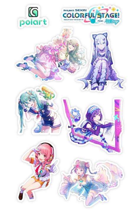 Polart Stationary Project Sekai Colorful Stage Sticker Seti 7li Project Sekai Hatsune Miku