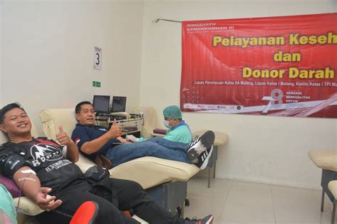 Donor Darah Petugas Lapas Kelas I Malang Dalam Rangka Hdkd Hut Ri Ke