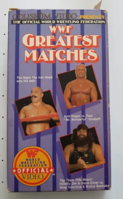 WWF GREATEST MATCHES 1986 VHS Hulk Hogan Tape Pro Wrestling Coliseum