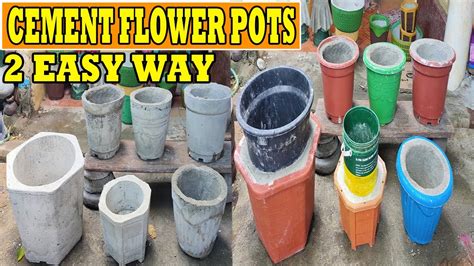 Casting A Simple But Beautiful Flower Pots Cement 2 Easy Way How To