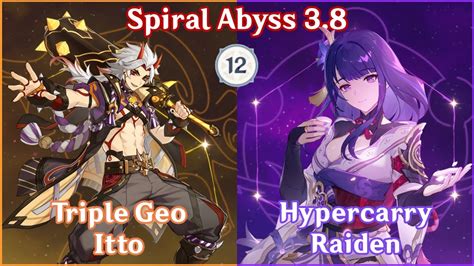 Gitriple Geo Itto X Hypercarry Raiden Spiral Abyss Full Star