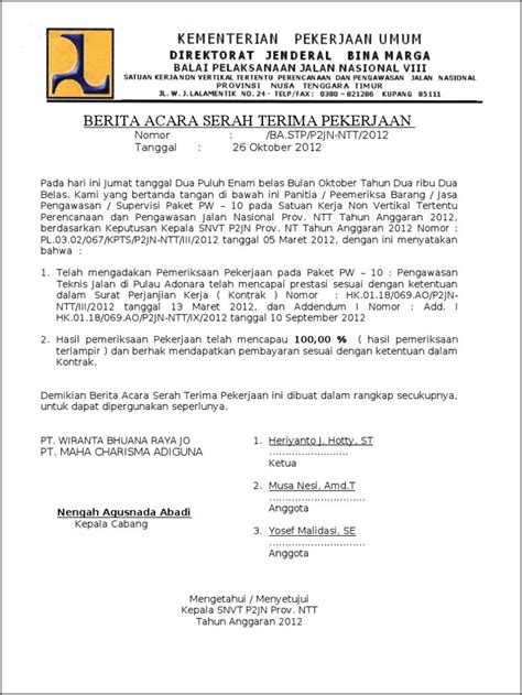 Contoh Surat Permohonan Pengawasan Proyek Ke Pu Surat Lamaran Kerja