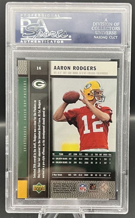 Upper Deck Rookie Premiere Aaron Rodgers Rc Rookie Card Psa