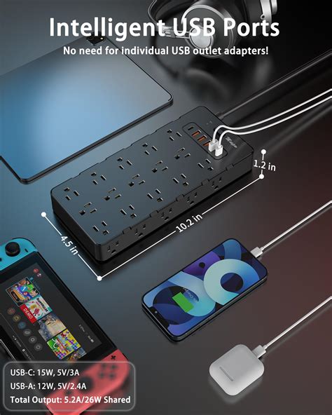 Snapklik Maxpw Power Strip Surge Protector