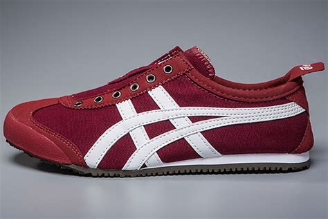 Red White Onitsuka Tiger Mexico 66 Slip On Shoes D7G0N 2696