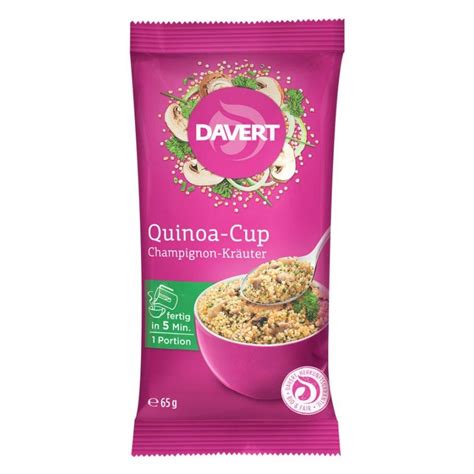 Davert Quinoa Cup Champignon Kräuter 65 g Shop Apotheke