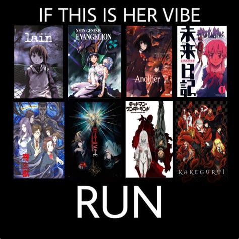 Some Anime Characters With The Words Run In Front Of Them And An Image