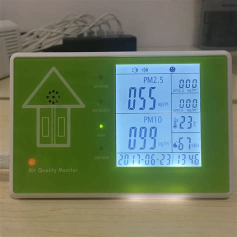 Handheld digital air pollution monitoring equipment PM2.5 Monitor Meter/Temperature RH Humidity ...