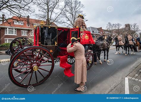 Official Salute To Vip In Royal Horse Carriage Netherlands Editorial