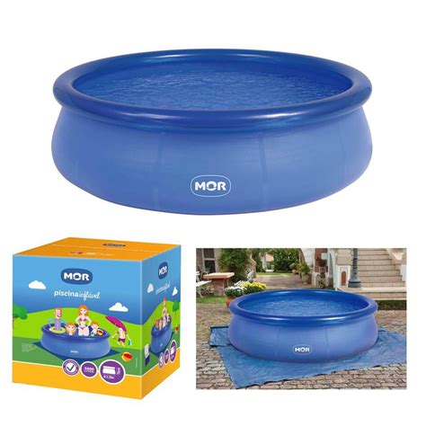 PISCINA INFLAVEL REDONDA 3400 LITROS MOR Grande Shopee Brasil