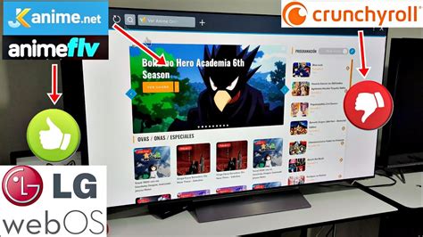 Lg Smart Tv Webos Alternativas A Crunchyroll Jkanime Y Animeflv