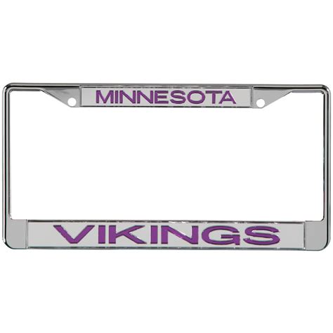 Minnesota Vikings Metal Frame Acrylic Top And Bottom Inlaid Mirror