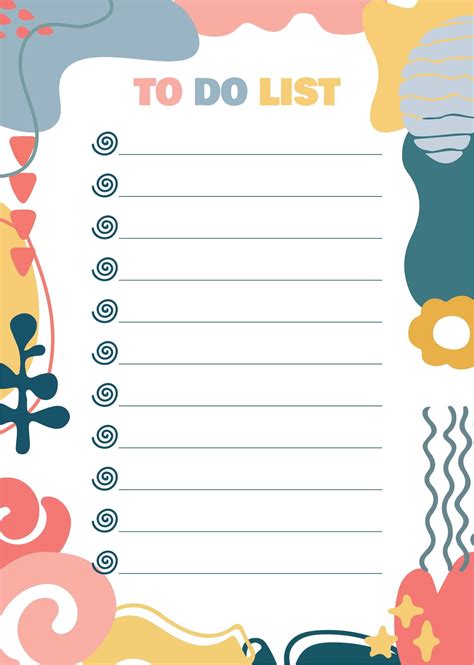 Cute Printable to Do List Template | To do lists printable, To do list ...