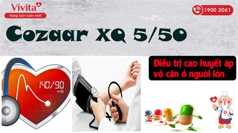 Thuốc Trị Cao Huyết áp Cozaar Xq 5mg50mg Hộp 30 Viên Vivita