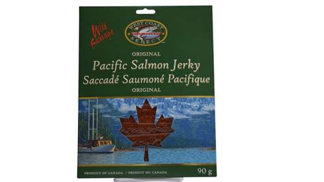 Wild Pacific Canadian Salmon Jerky Original Smoked Salmon Vancouver Wild Canadian Salmon