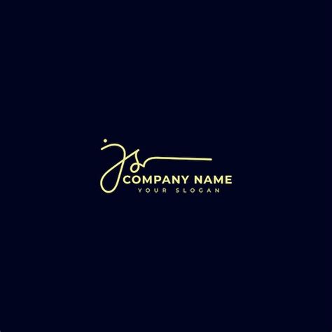 Premium Vector Js Initial Signature Logo Vector Design