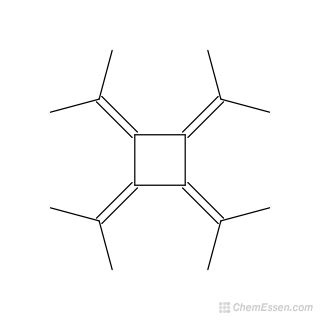 Cyclobutane Tetrakis 1 Methylethylidene Structure C16H24 Over