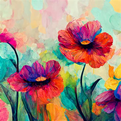 Premium Photo | Watercolor flower painting