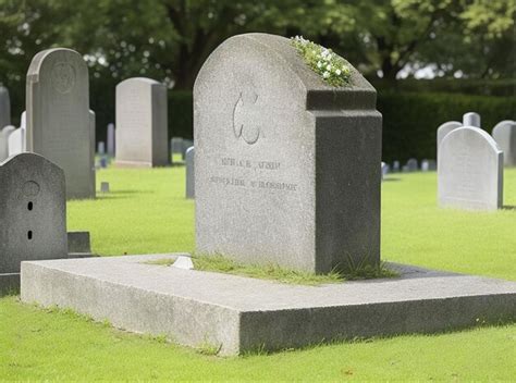 Premium AI Image | blank cemetery gravestone marker headstones in ...