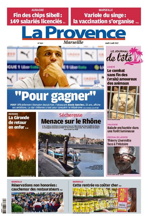 Lisez La Provence Marseille du 11 août 2022 sur ePresse fr