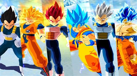 Todas As Transforma Es Do Goku E Vegeta Ssj Ssj Ssj Ssg Ssb