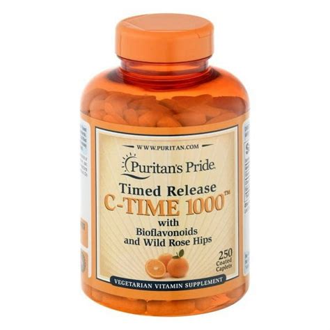 Puritans Pride High Quality Vitamin C 1000 Mg With Rose Hips Immune Support 250 Count