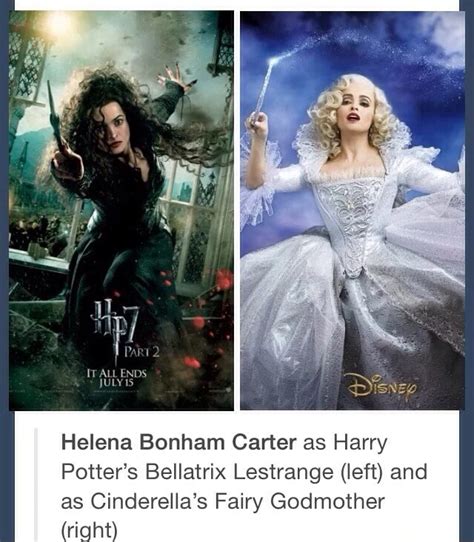 Helena Bonham Carter As Harry Potters Bellatrix Lestrange Left And