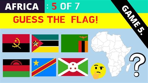 Round 5 Of 7 AFRICA GUESS The Flags With Spoken Answers YouTube