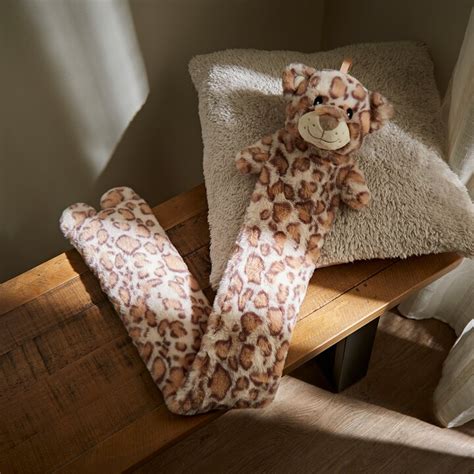 Dunelm Lola Snow Leopard Character Long Hot Water Bottle Brown White ShopStyle Home