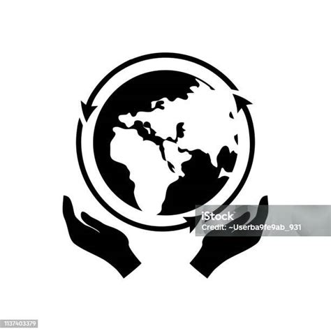 Happy Earth Day Hands Holding Earth Ball Earth Day Greeting Card Or