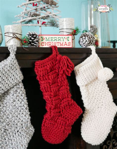 Jumbo Crochet Christmas Stockings - Sewrella