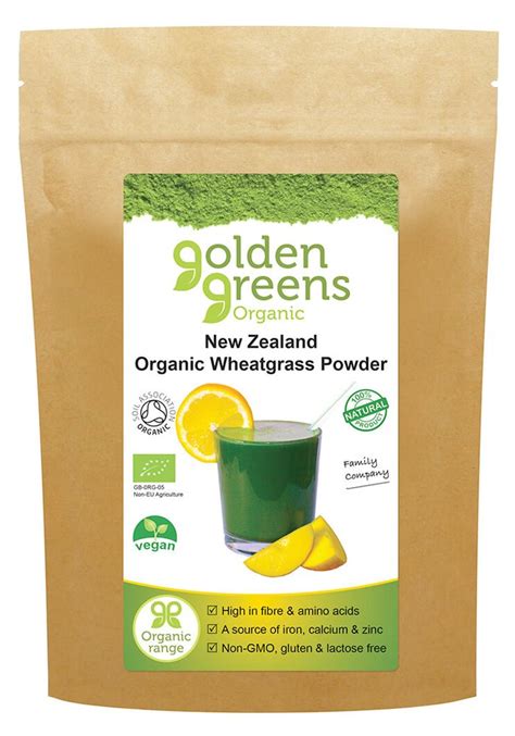 Golden Greens Organic New Zealand Organic Wheatgrass Powder Healthstuff