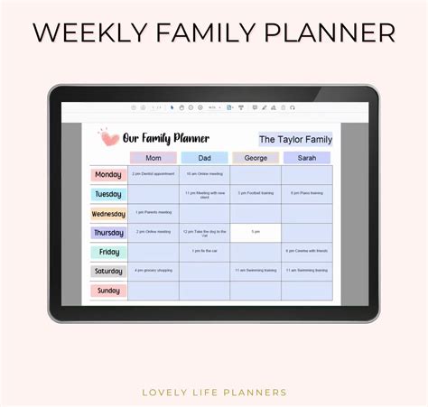 Free printable blank weekly meal planner - holfday