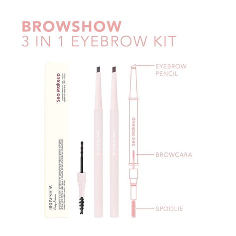 Jual Sea Makeup Browshow Eyebrow Trio Kit Pensil Alis 3in1 Waterproof