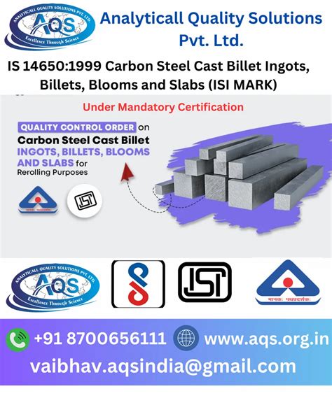 Is 146501999 Carbon Steel Cast Billet Ingots Billets Blooms And