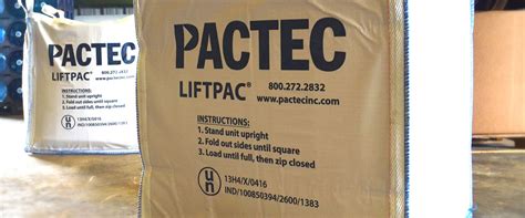 LiftPac Self Standing Bulk Bag For Waste Products PacTec Inc