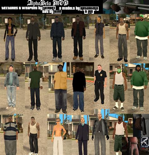 Alexmercer301097s Zone Peds Alpha Y Beta Gta San Andreas