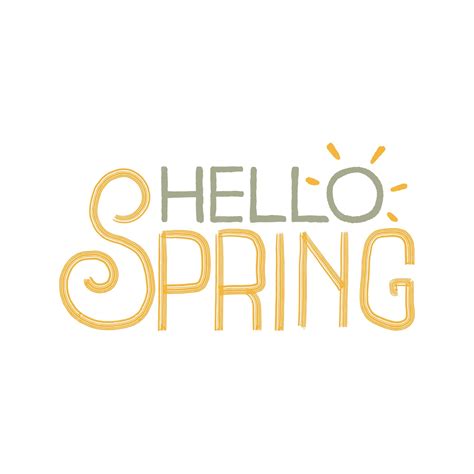 Premium Vector Decorative Hand Drawn Lettering Hello Spring With A