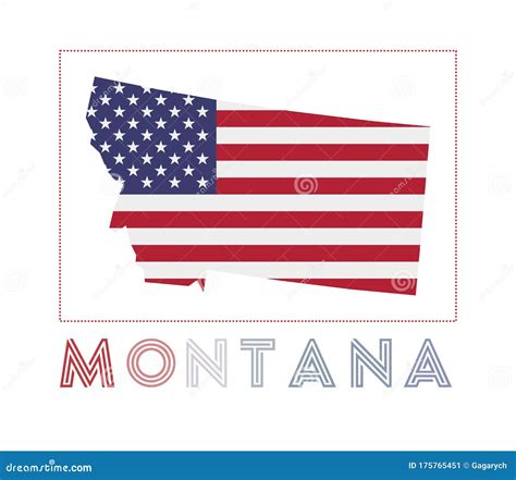 Montana Logo Grunge Sunburst Poster With Map Of Cartoon Vector