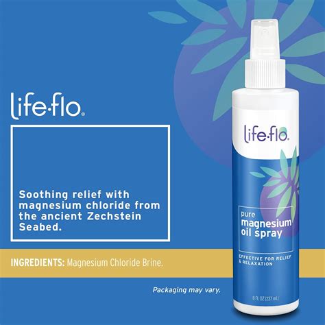 Life Flo Aceite De Magnesio Puro Spray De Cloruro De Magnesio 100 Puro